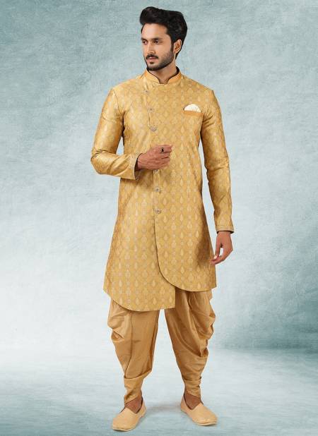 Beige Colour Stylish Wedding Wear Latest Indo Western Collection 1423